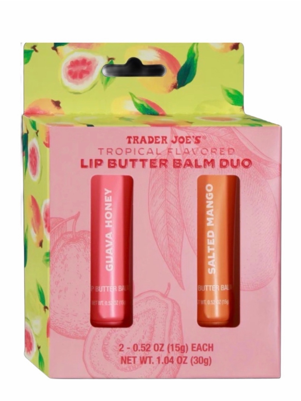 Trader Joe’s Tropical Duo Guava Honey & Salted Mango Lip Butter Balm NEW